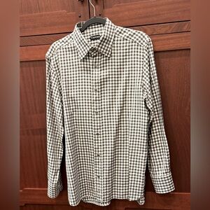 Tom Ford EUC Size 16 1/2 Men's Black & White Gingham Button-Down Shirt (0690)